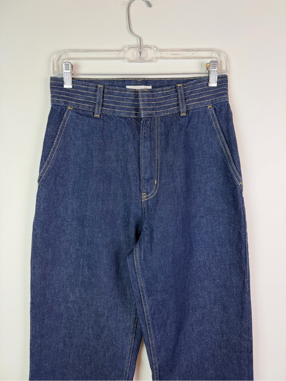 NWT FRAME Trapunto Trouser Jeans in Rinse Size 26 - Picture 6 of 15